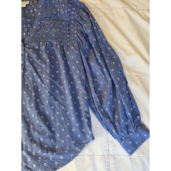 SUNDANCE Womens Size Small Top Blue Tunic Shirt - Picture 3 of 9